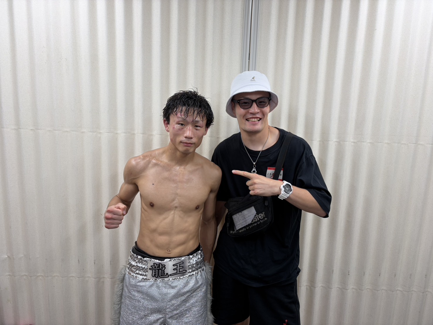 試合後に中井さんと撮った記念写真